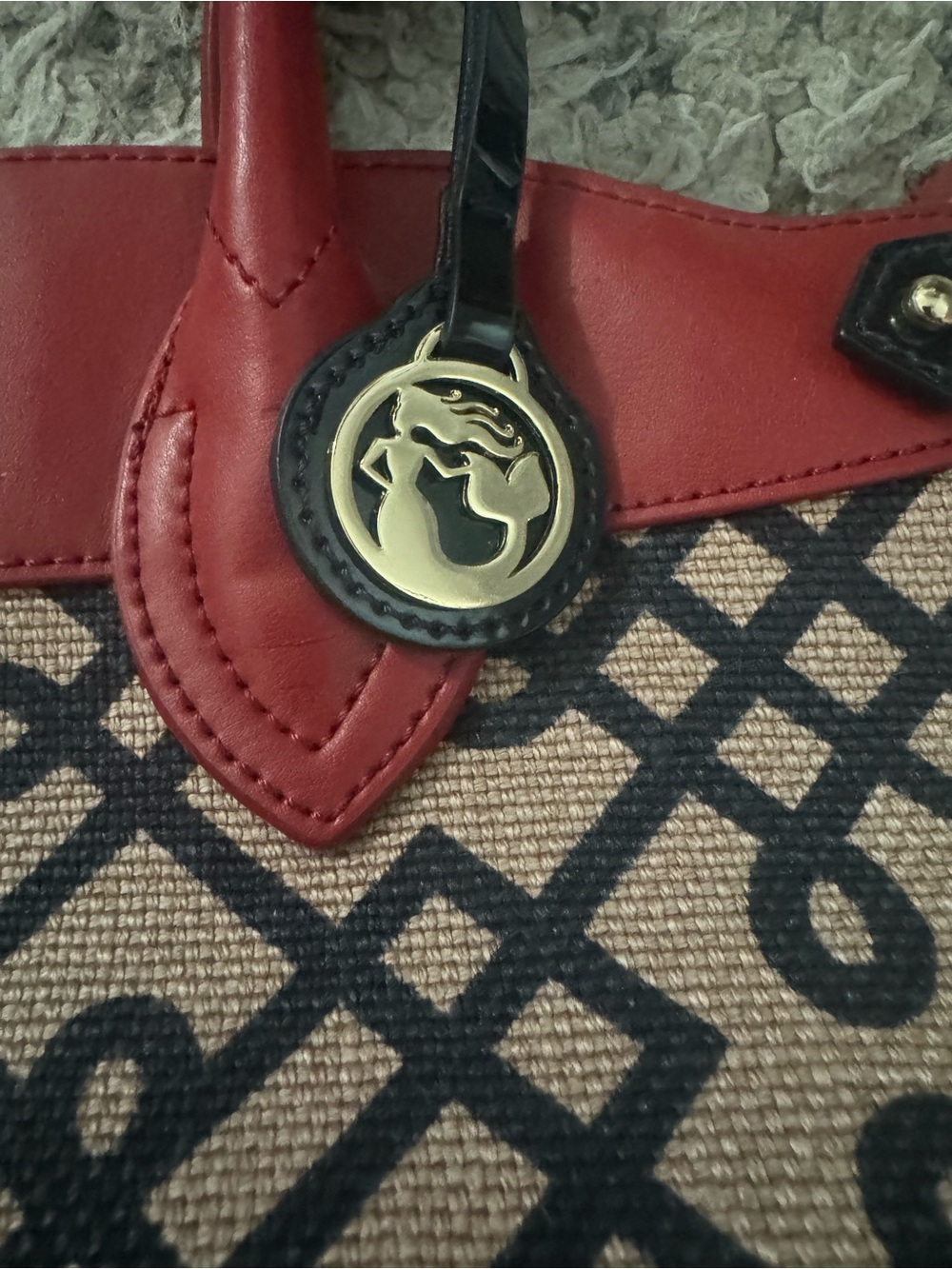 Spartina 449 Red-Trim Woven Pattern Shoulder Bag - Picture 3 of 7